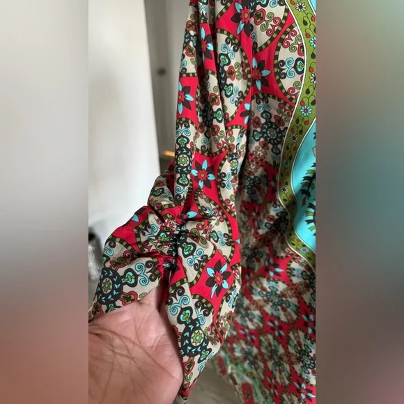 Multicolor Bohemian Tunic Dress - Picture 5 of 9